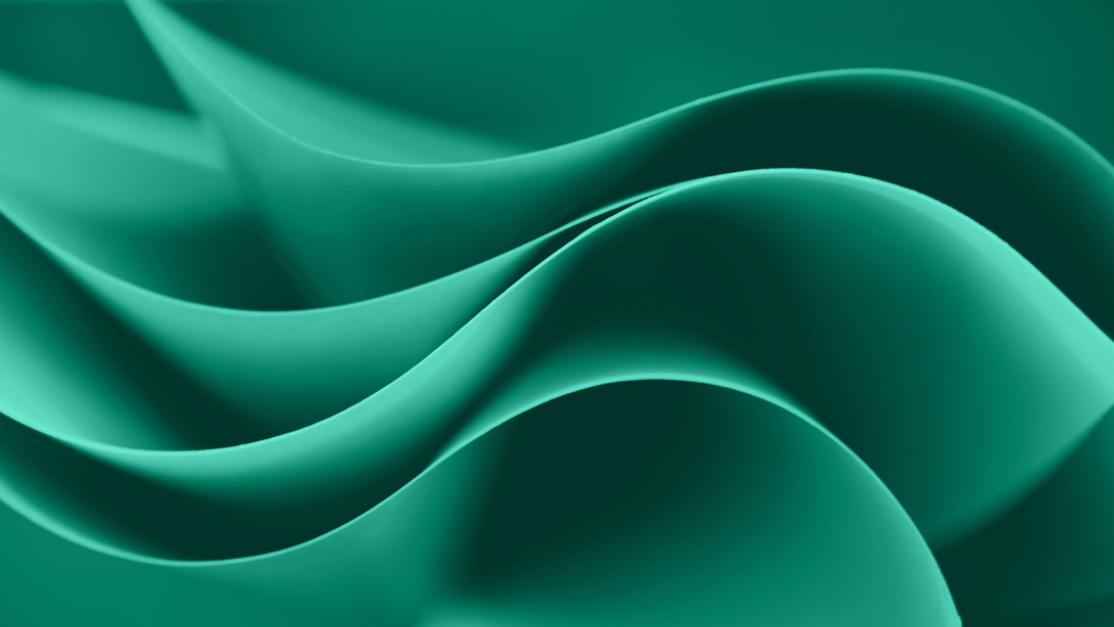 abstract green waves 