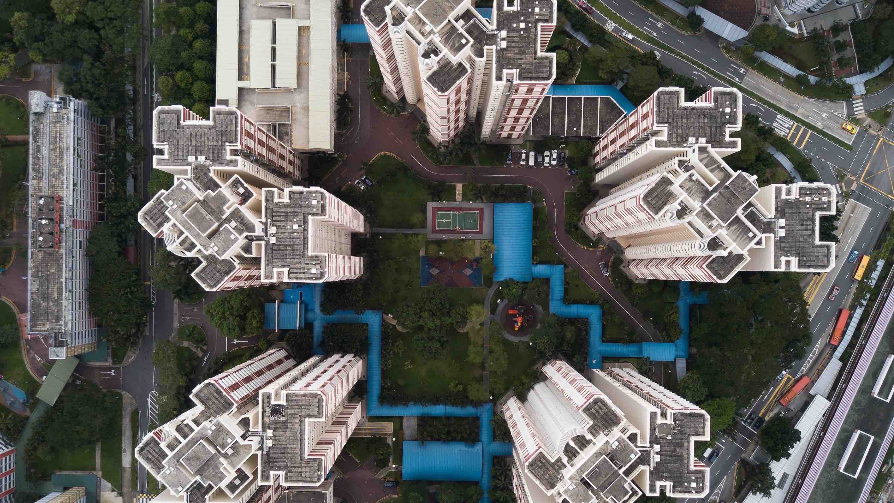Singapore buildings from above