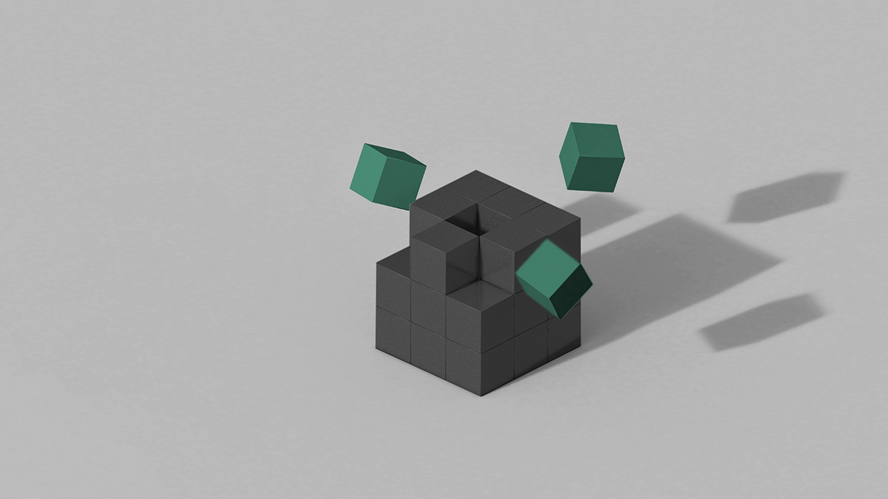 abstract image with geometric cubes