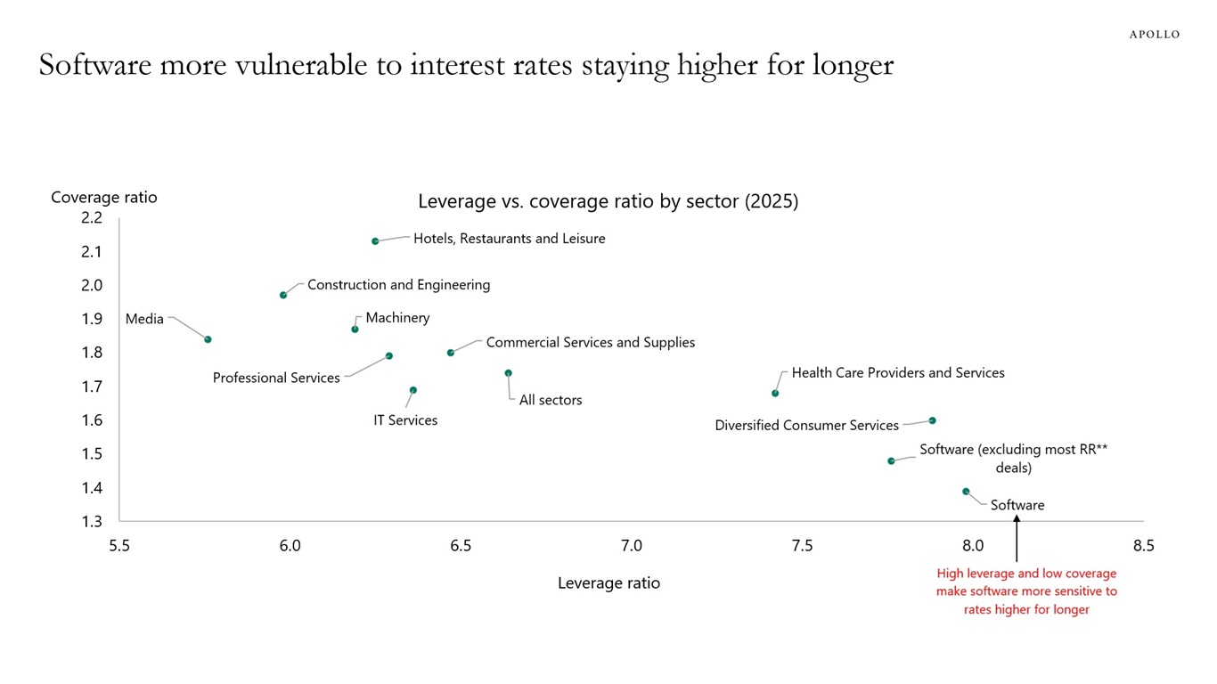 Software more vulnerable to interest rates staying higher for longer