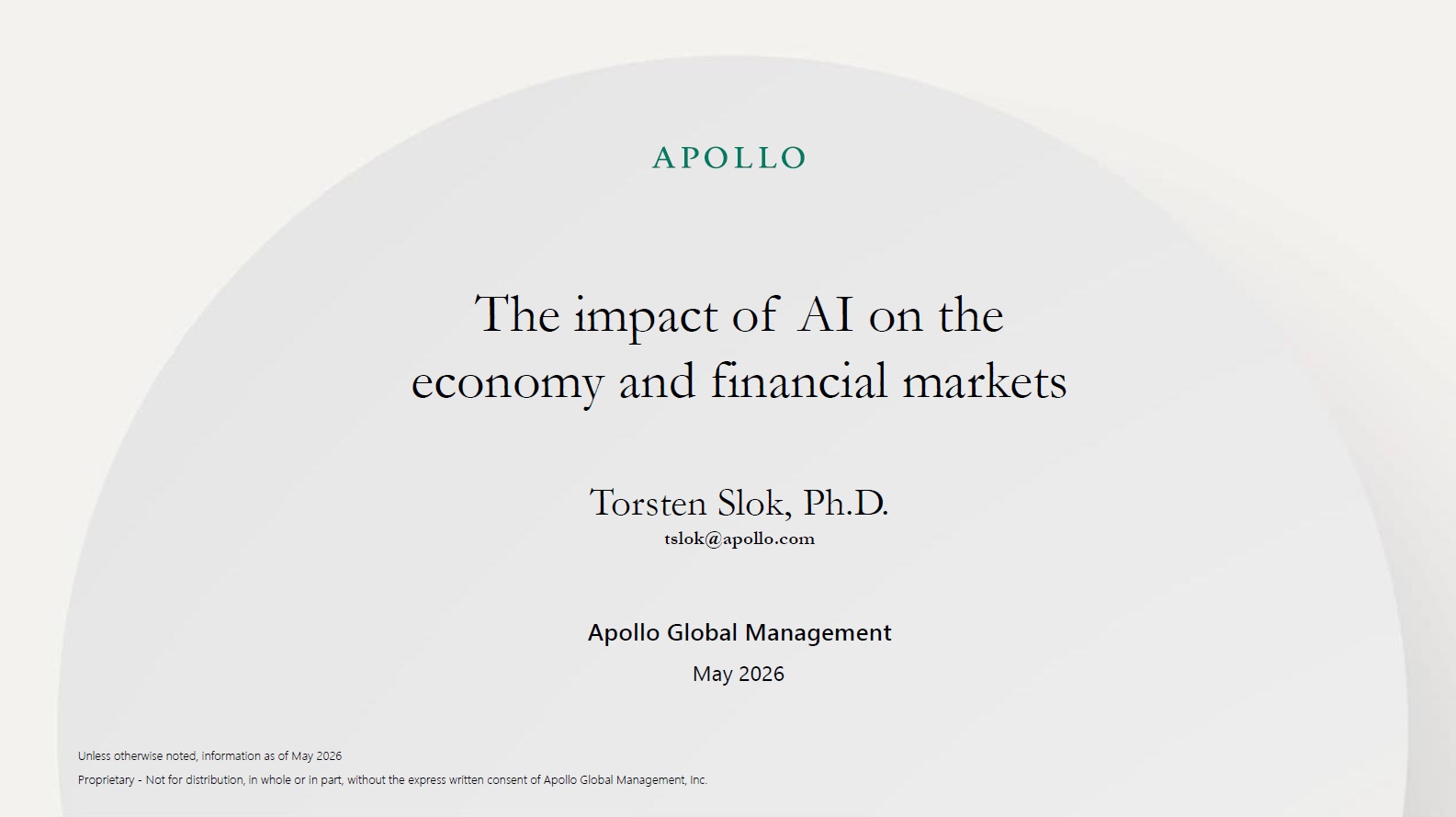 The impact of AI on the economy and financial markets