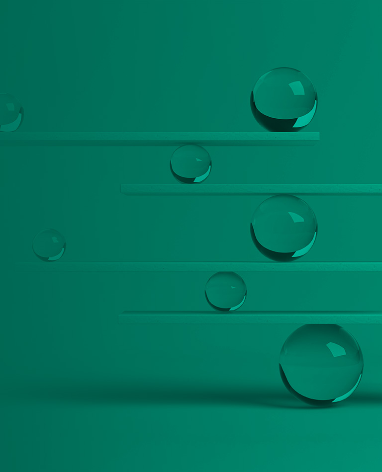 green background with water droplets